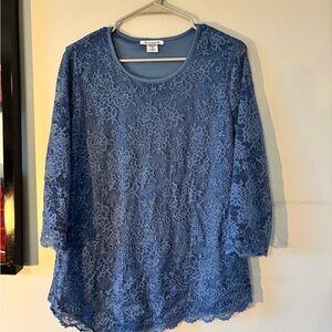 Blue Lace Women's Top